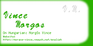 vince morgos business card